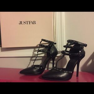 Studded Pointy Toe Stilettos